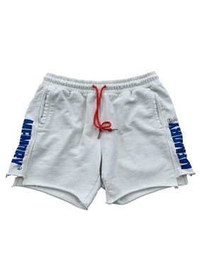 Memory Lane LA Men’s Size Large White Logo Raw Edge Streetwear Sweat Shorts